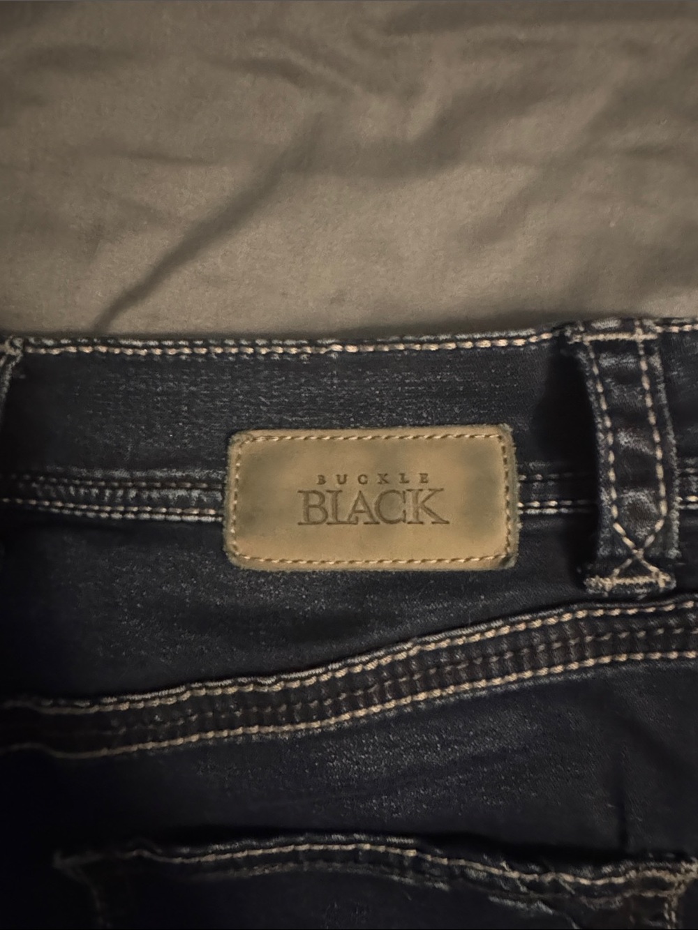 Buckle Black Men's Bootcut Jeans in Dark Blue Denim